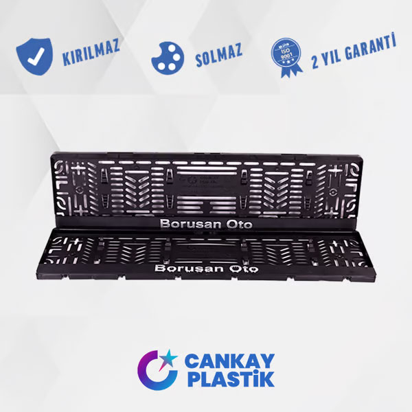 Kabartmalı Tek Renk Plakalık (Çift Baskı)
